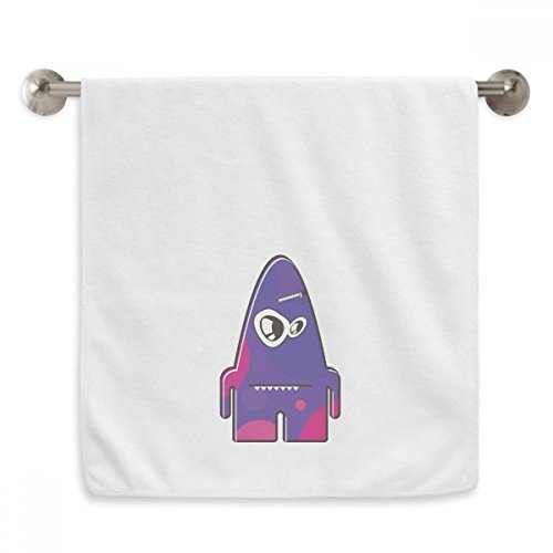Serviette de toilette alien violet en coton doux 33x74 cm