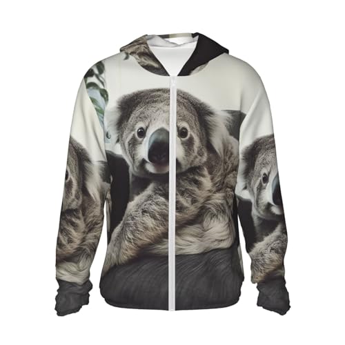 Veste à capuche UPF 50+ Koala On The Sofa avec fermeture intégrale et poche d'extérieur