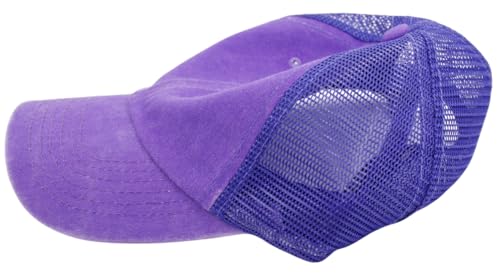 Image of Vintage Washed Snapback Baseball Hat for Men Women, Unstructured Cotton Crown /Soft Mesh /Flexible Visor /Foldbale for Pocket