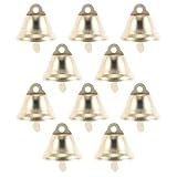 Cabilock 30 Stück Vintage Kleiner Glöckchen aus Eisen in Offener Trompetenform Goldfarbene Bastel Hängeglöckchen mit Einfacher Montage für Festliche Dekorationen und Indoor Hängung