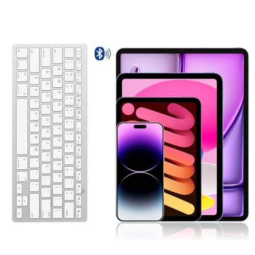 Omoton OM-X5 KEYBOARD-AP-WHITE_SML Bluetooth Keyboard For Ipad 10Th Generation thumb #5