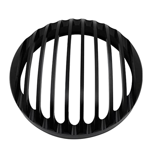 Cninba13 Motorbike CNC Shallow Cut Headlight Grill Cover Guard Protector for Bobber Black