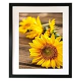 EVQUIT 14x17 Wall Picture frame with 11x14 mat, Black Gallery Photo Frame for Horizontal or Vertical Display