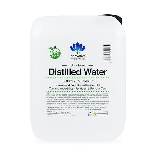 Innovative Naturopathics Distilled Water - 5.5 Litres - Ultra Pure Water
