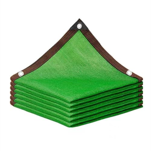 Malla de sombreo Verde para Invernadero con Ojales, Ligera y Transpirable, Parasol para jardín, pérgola, cochera, Piscina, terraza y balcón (1x1,0 m).