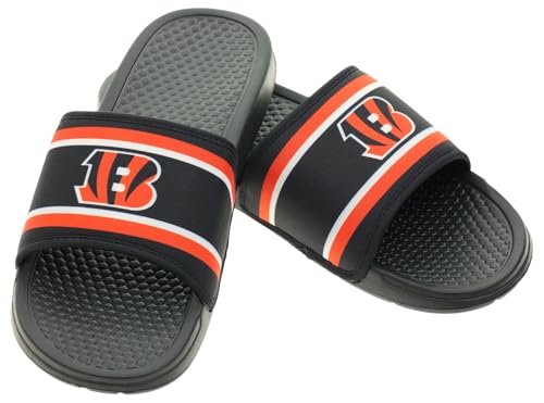 Image of FOCO NFL Team Printed Slide Sandals - Officially Licensed Football Fan Footwear for Comfort & Style