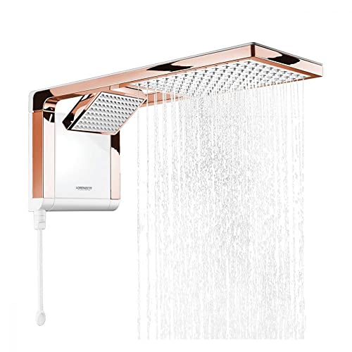 CHUVEIRO ACQUA DUO, LORENZETTI, BRANCO/ROSE GOLD 220V/7800W