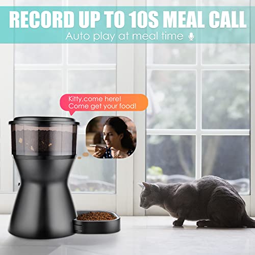 Automatic Cat Feeders, 4L Automatic Cat Food Dispenser With App And 2.4G Wifi, Timed Pet Feeder Program 1-10 Meals Control, 10S Voice Recorder, Auto Cat Feeder For Cat And Dog, Black #TOP4