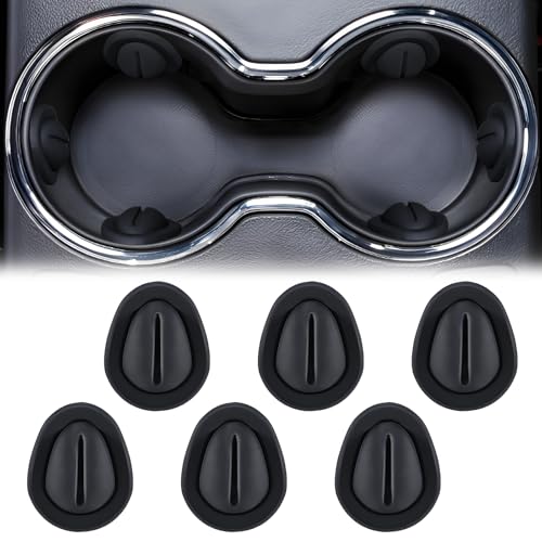 6 Pcs Car Cup Holder Stabiliser,Anti-Shock & Non-Slip Cup Holder Limiter Insert for Cars, SUVs & RVs,Silicone Drink Holder with Self-Adhesive,Universal Auto Interior Accessories for Car Truck