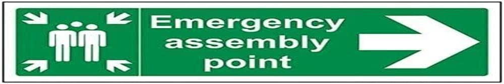Fire Assembly Point - Emergency Assembly Point Arrow Right - 600 X 200mm