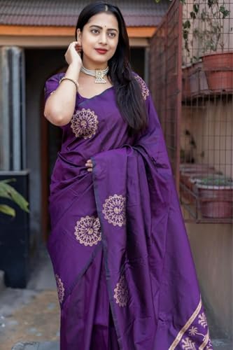 Image of Yashika Women's Art Silk Saree with Blouse Piece for Traditional Ethnic Wear Sari