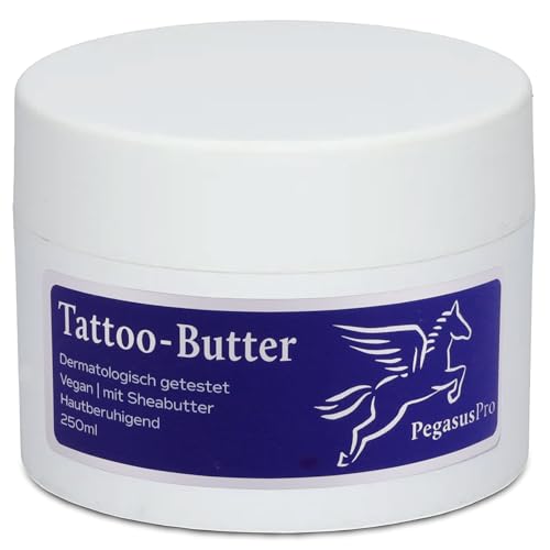 Pegasus Pro Tattoo Butter 250 ml - Pflege Creme spezial - vegane Tattoopflege, ohne Mineralöl