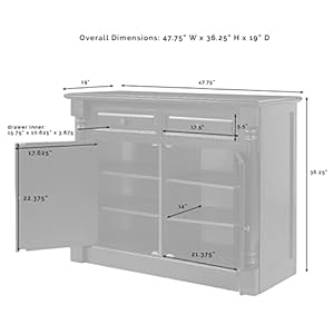   Crosley-Furniture-Shelby-Traditional-Sideboard-Buffet-Cabinet-with-Storage-White