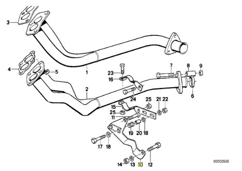 Soporte de escape BMW E30 E21 E28 | Recambio original para motor M10 1176715 2