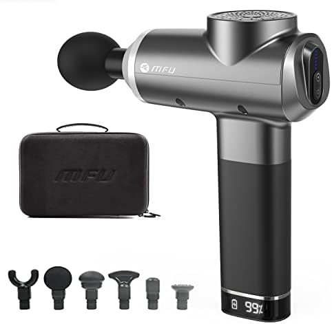 MFU Massage Gun Deep Tissue M3 Dual Trial Ultra Steady Hand Massager Professional Pain Relief 3200bpm 6 speeds (Black)