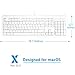 Macally Full Size USB Wired Computer Keyboard for Mac, Apple Macbook Pro/Air, Mac Mini/Pro, iMac with 16 Apple Shortcut Keys and Numeric Keypad (XKEY)
