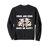 Photo Gallery cows and dogs make me happy felpa Photo Gallery cows and dogs make me happy felpa
