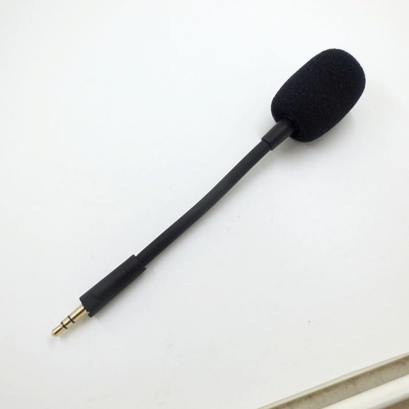 Barracuda X Mikrofon,Mic Zamiennik Odłączany 3.5mm Game Boom Redukcja Szumów Mikrofon w/Foam do Razer Barracuda X Bezprzewodowy Słuchawkowy(Czarny)