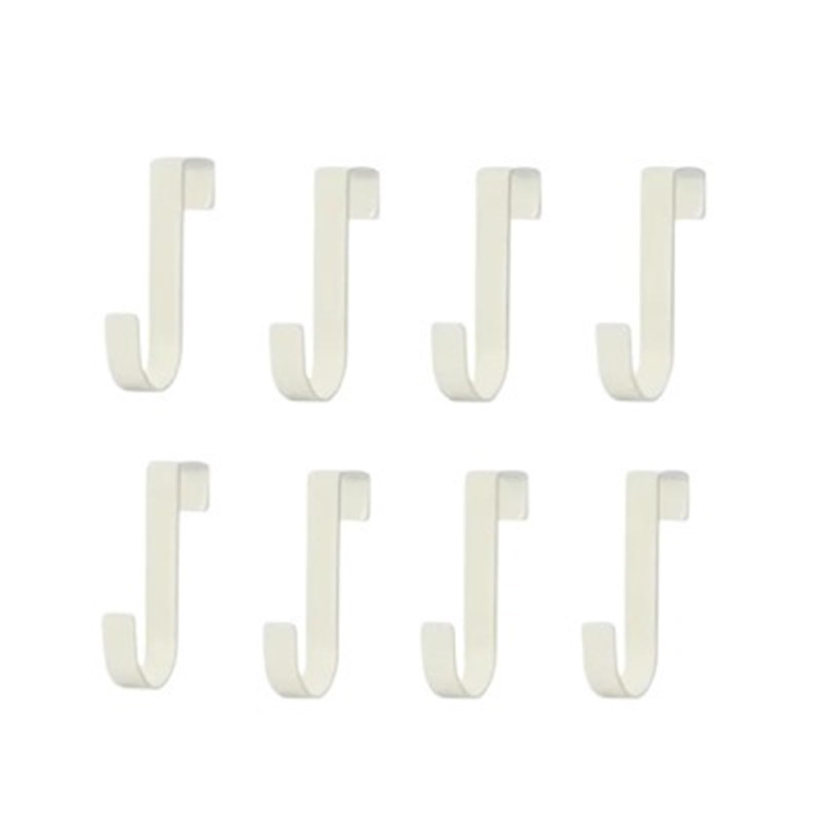 Pexlor White 8Pcs Hook For Kitchen Cabinet Door Back, Multi-Purpose Hanger Rack Towel Coat(White 8Pcs)