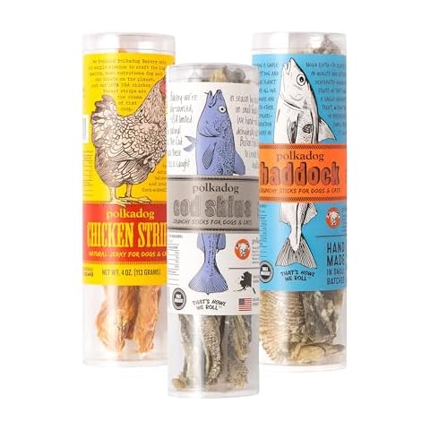Polkadog Single Ingredient - Bundle & Save 10%! Includes Cod Skins, Haddock Skins, and Chicken Strips Cover