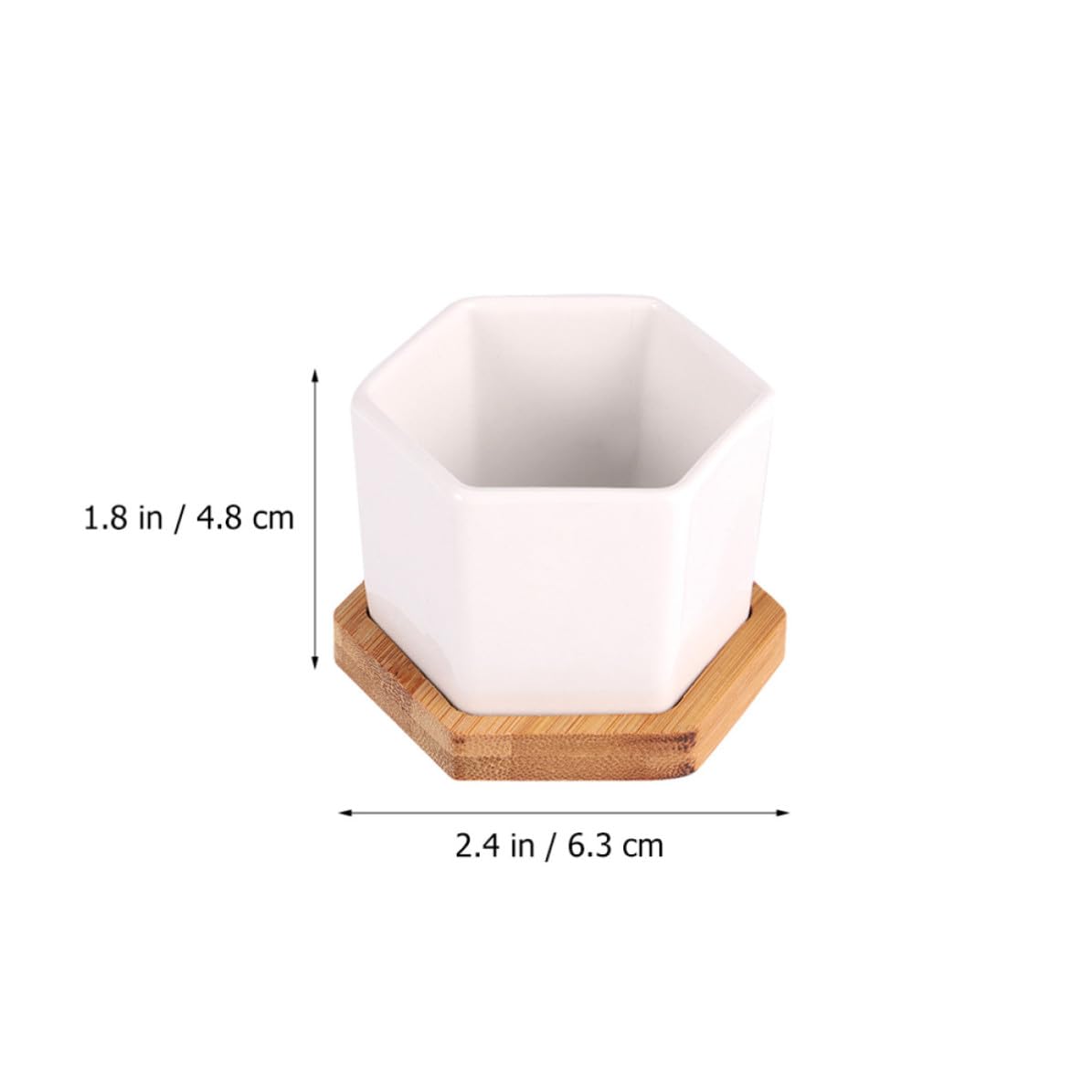 SHINEOFI 24 Piezas Macetas Decorativas Hexagonales de Cerámica