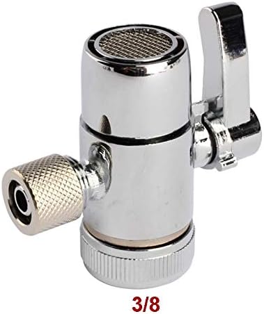 Faucet Adapter Diverter Valve Counter Top Water Filter 3/8 Inch Tube Silver Connector for Ro Water Purifier System