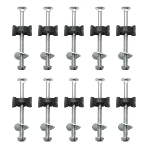 Alrens 10 tornillos para trampolín, tornillos de repuesto para trampolín, tornillos de trampolín para niños, anclajes anticaída para camas elásticas grandes y pequeñas camas elásticas.