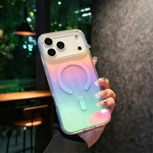 Coque iPhone 13 magnétique anti-rayures à paillettes colorées pour sécuriser votre écran