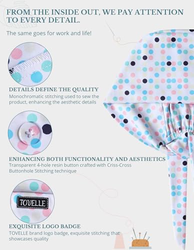 Image of Scrub Caps for Women with Buttons, Classic Surgical Caps