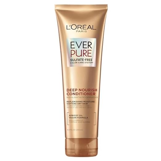 L'Oreal Paris EverCreme Sulfate Free Conditioner for Dry Hair, Triple Action Hydration for Dry, Brittle or Color Treated Hair, with Apricot Oil, 8.5 Fl; Oz (Pack of 1) (Packaging May Vary)