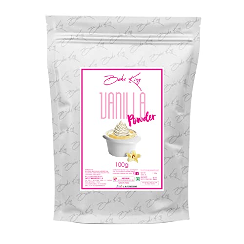 Image of BAKE KING Vanilla Powder 100 gm | Ideal for Baking, Custard, Cookies, Ice Creams, Puddings | Intense, Rich & Natural Aroma of Vanilla