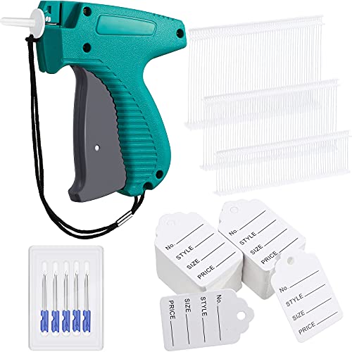 Image of Honoson 2006 Pcs Clothing Price Tags with Gun Set, Including 1 Garment Price Tag Attacher with 5 Steel Needles 500 Clothing Label and 1500 Plastic Fasteners Barbs(Creative Style)