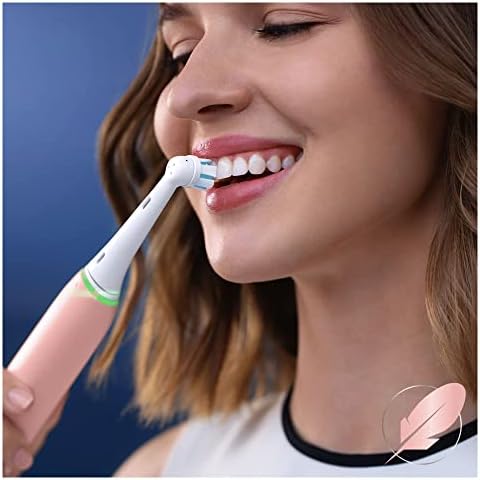 Oral-B iO Gentle Care Electric Toothbrush Head, Twisted & Angled Bristles for Deeper Plaque Removal, Pack of 4, Suitable for Mailbox, White