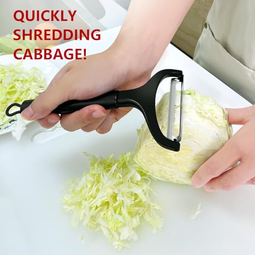 LHS Descascador de repolho para cozinha, descascador de vegetais de boca larga, fatiador de frutas d