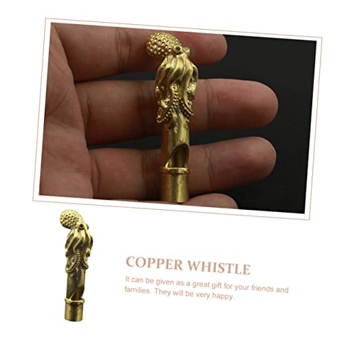 Silbato vintage de cobre con diseño de pulpo para exteriores miniatura 4