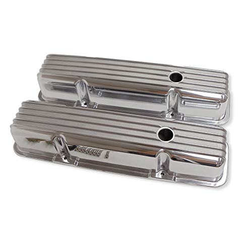 Demotor Performance For 58-86 Sbc Chevy 350 Polished Aluminum Valve Covers &12" Oval Air Cleaner Kit #TOP1