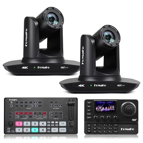Image of FoMaKo 4K 20X PTZ Camera HDMI, AI Auto-Tracking,for Church Worship Education Conference Events,NDI 6 & NDI HX3 Certified(K20UHX2+KC606N+M1)
