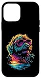 Coque pour iPhone 12 mini Cockapoo vintage au coucher du soleil pour les amoureux de Cockapoo