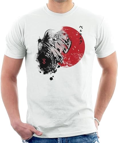 Image of Berserk Red Sun Guts Men's T-Shirt. White MWhiteM