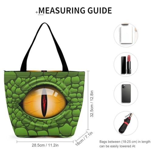 Sac à main Yeux Verts grand format contre le manque d'espace