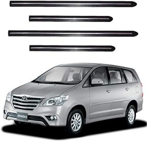 ARUN Side Door Beading and Bumper Protector with Single Chrome Strip for Toyota Innova