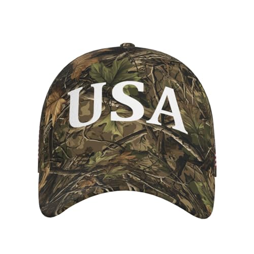 Image of USA Flag Baseball Cap American Patriotic Trucker Hat Father Dad Mother Mom Adjustable Sportswear Hat for Men Women Adults