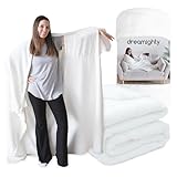 Super Blanky Wearable Blankets for Women - Mothers Day Gifts for Her, Comfy Wearable Blanket Men, Girlfriend Gifts for Women, Grandma Mothers Day Gift Mom, Wife Birthday Gift Ideas - White Blanket