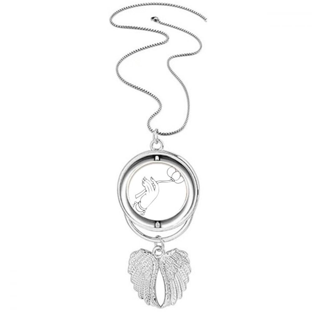 Collier ailes d'ange et lotus rotatif, un symbole de sérénité - 4