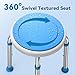 Loyoda FSA/HSA Eligible Swivel Shower Stool with Adjustable Height, Anti-Slip Round Shower Chair for Inside Shower, Tool Free Assembly Shower Seats for Adults, 300lbs