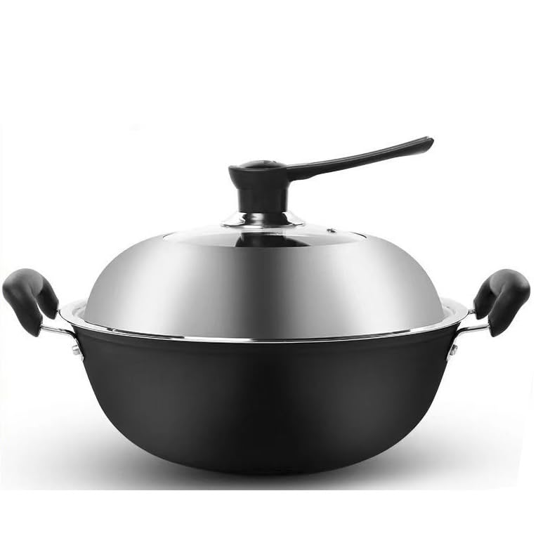 Wok chino sin recubrimiento fondo redondo 28 cm miniatura 3