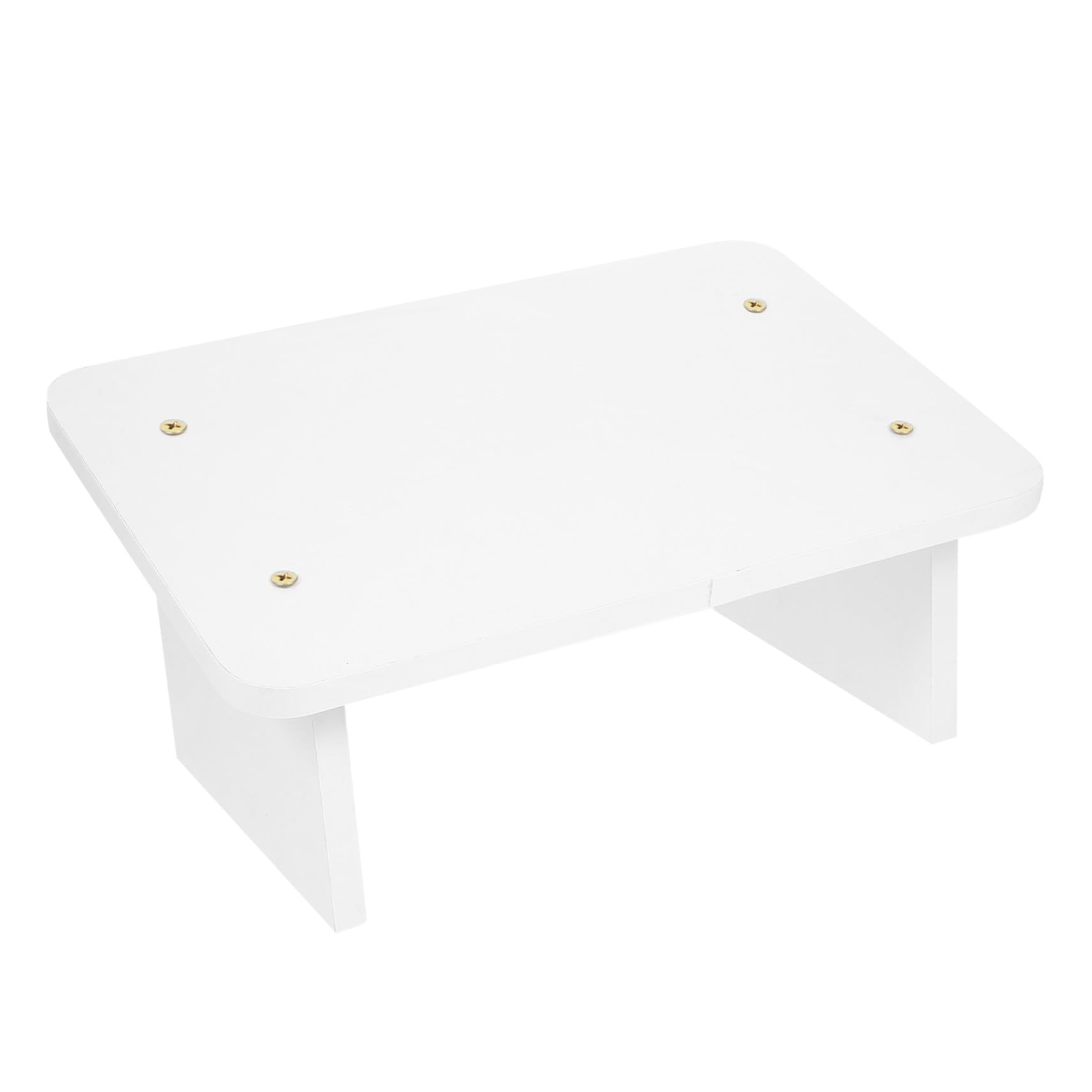 Bois Repose-Pieds Antidérapant pour Bureau, Design Incliné Blanc