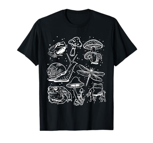 Cottagecore Goblincore Mushroom Fungi Mycology Forager Frog T-Shirt
