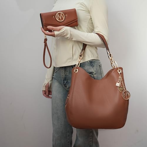Image of MKF Collection Hobo Bag for Women & Wristlet Wallet, Vegan Leather Shoulder Bag Handbag Purse by Mia K.