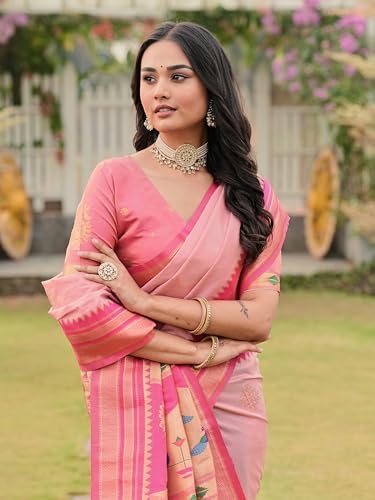 FASHIONFRICKS pink ilkal silk saree – image 5